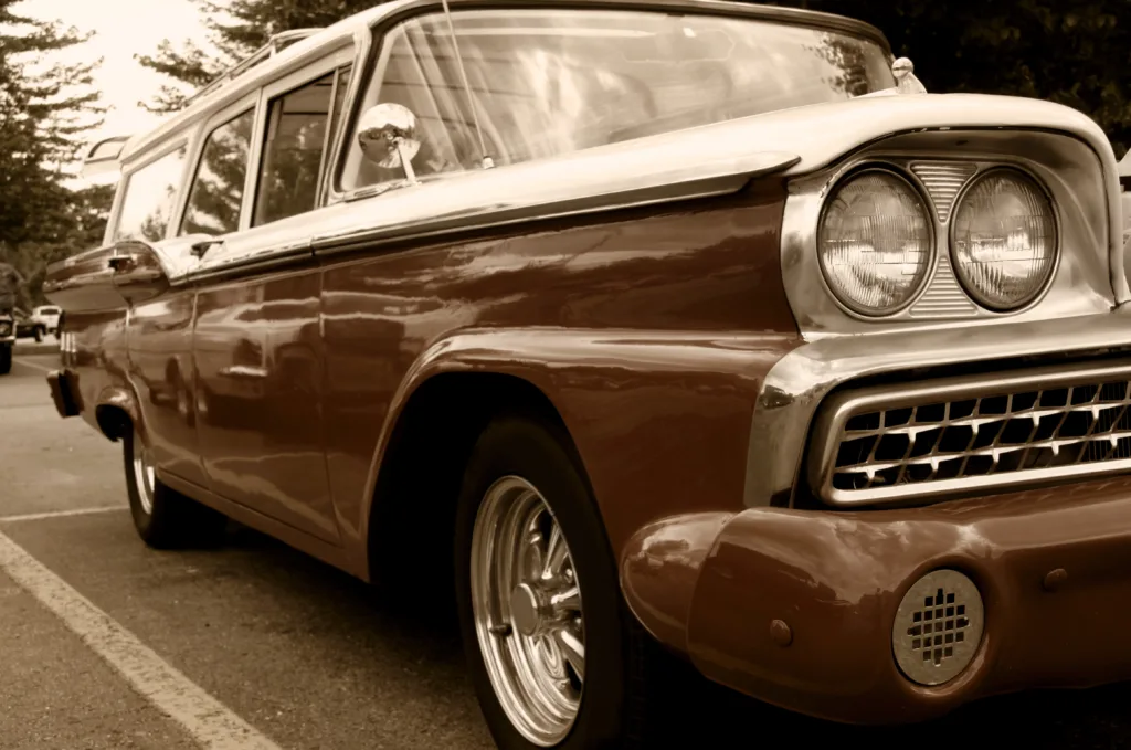 image of a classic car on the contact us page